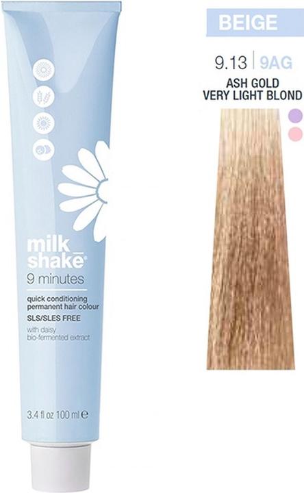 Image du produit Milk_Shake Vopsea permanenta rapida 9 Minutes 9.13, Blond Foarte Deschis Cenusiu Auriu, 100ml (9.13)