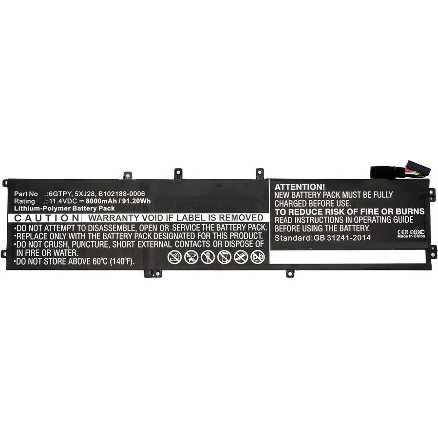 CoreParts MicroBattery (9 Zellen, 8000 mAh), Notebook Akku, Schwarz