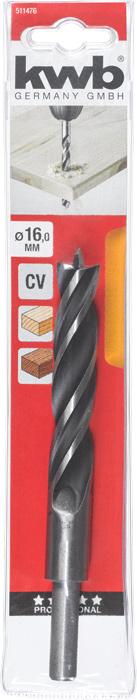 Image du produit kwb 511476 Mèche hélicoïdale à bois 1 pièce 16 mm Longueur totale 160 mm 1 pce (16 millimètres)