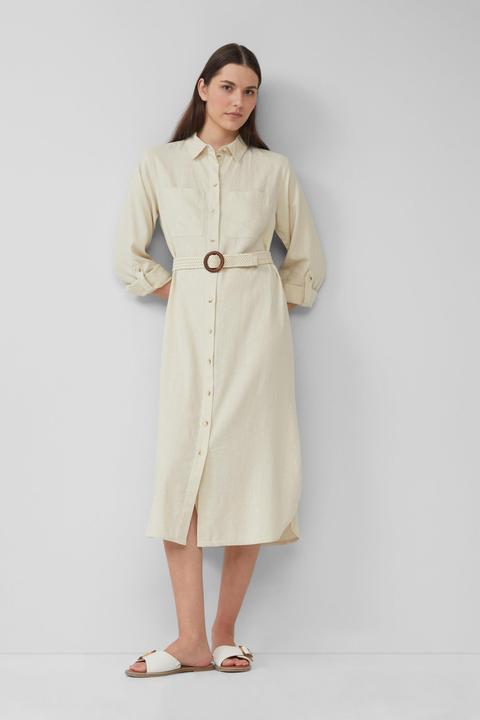 Produktbild S.Oliver Kleid Hemdblusenkleid im Relaxed Fit mit geflochtenem Gürtel (38)