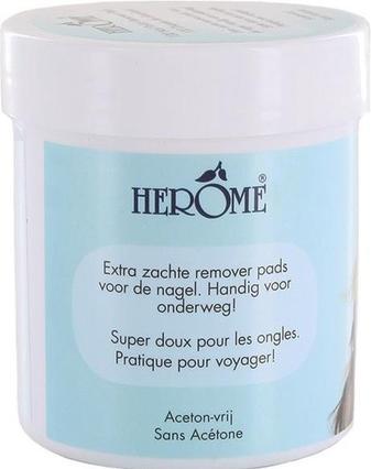 Immagine prodotto Herome Cosmetics Caring Nail Polish Remover with 100 Cotton Pads - Lanolin-Enriched