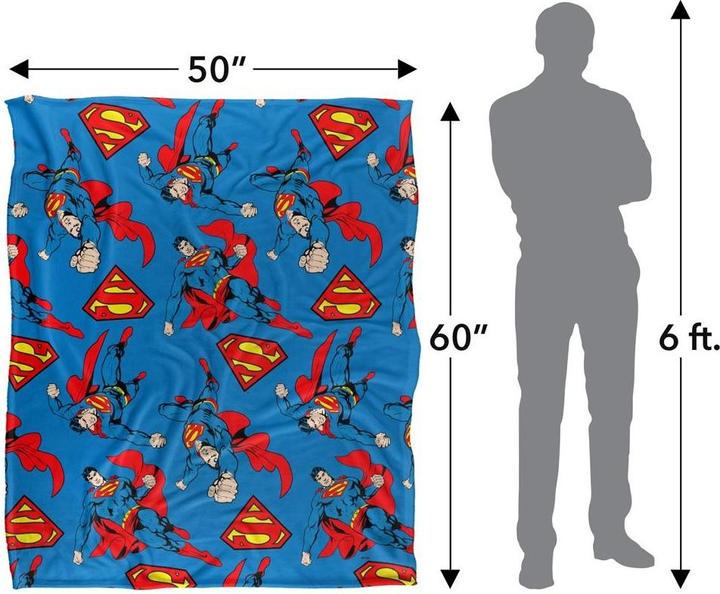 Produktbild Superman Decke Rundum bedruckt (152 x 127 cm)