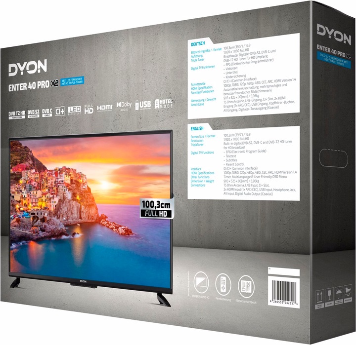 Produktbild Dyon Enter 40 PRO X2 (40", LED, Full HD, 2021)