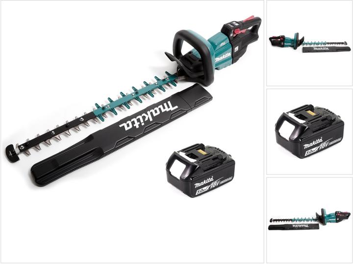 Produktbild Makita DUH 601 T1 Akku Heckenschere 18V 60cm Brushless + 1x Akku 5,0Ah - ohne Ladegerät (Akkubetrieb)