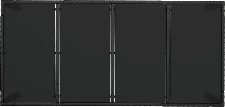 Produktbild vidaXL Gartentisch mit Glasplatte (190 x 90 x 75 cm)
