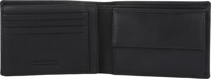Actual product image Greenburry Pure Black wallet RFID protection leather 12.5 cm