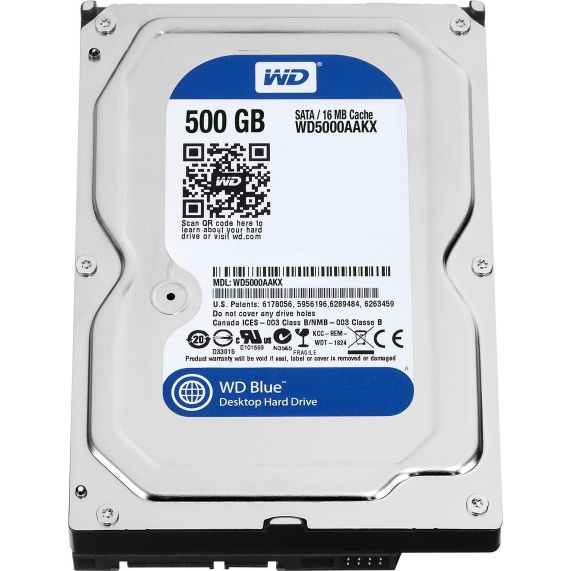 WD Caviar Blue 500GB 7200RPM (0.50 TB, 3.5"), Festplatte