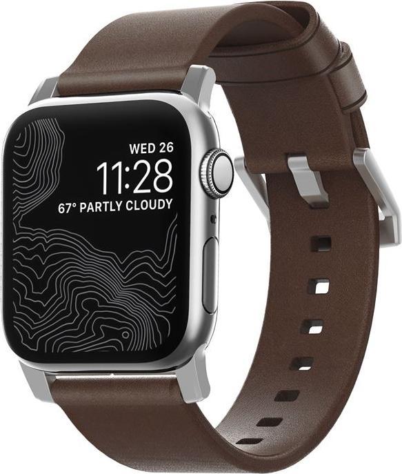 Image du produit Nomad Sangle de connexion moderne (44 mm, 45 mm, 46 mm, 49 mm, Acier inoxydable, Cuir)