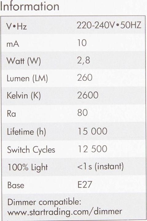 Immagine prodotto Schönenberger Rivestito (E27, 2.80 W, 260 lm, 1 x, F)
