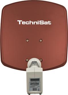 Actual product image TechniSat TV Sat DigiDish 45 Twin, Brick Red (Parabolic antenna, 0.70 dB, UKW / MW / LW)