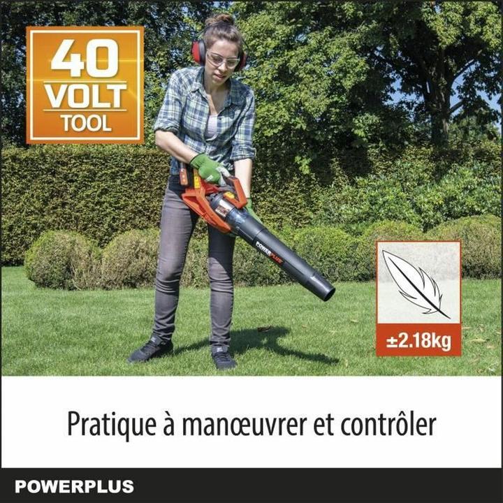 Actual product image Powerplus Dual Power leaf blower brushless 40V - excl. battery and charger (Rechargeable battery operated, Leaf blower)