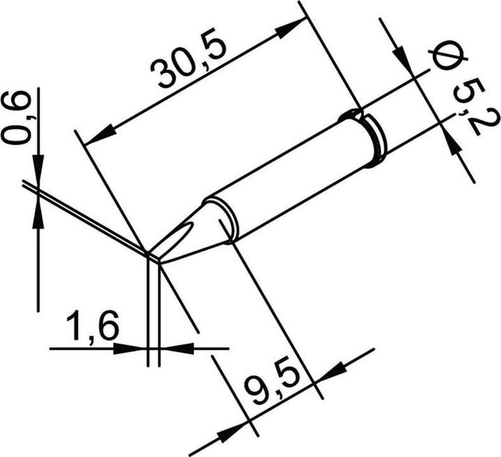 Produktbild Lötspitze 1,6mm meisselförmig (Lötspitze)