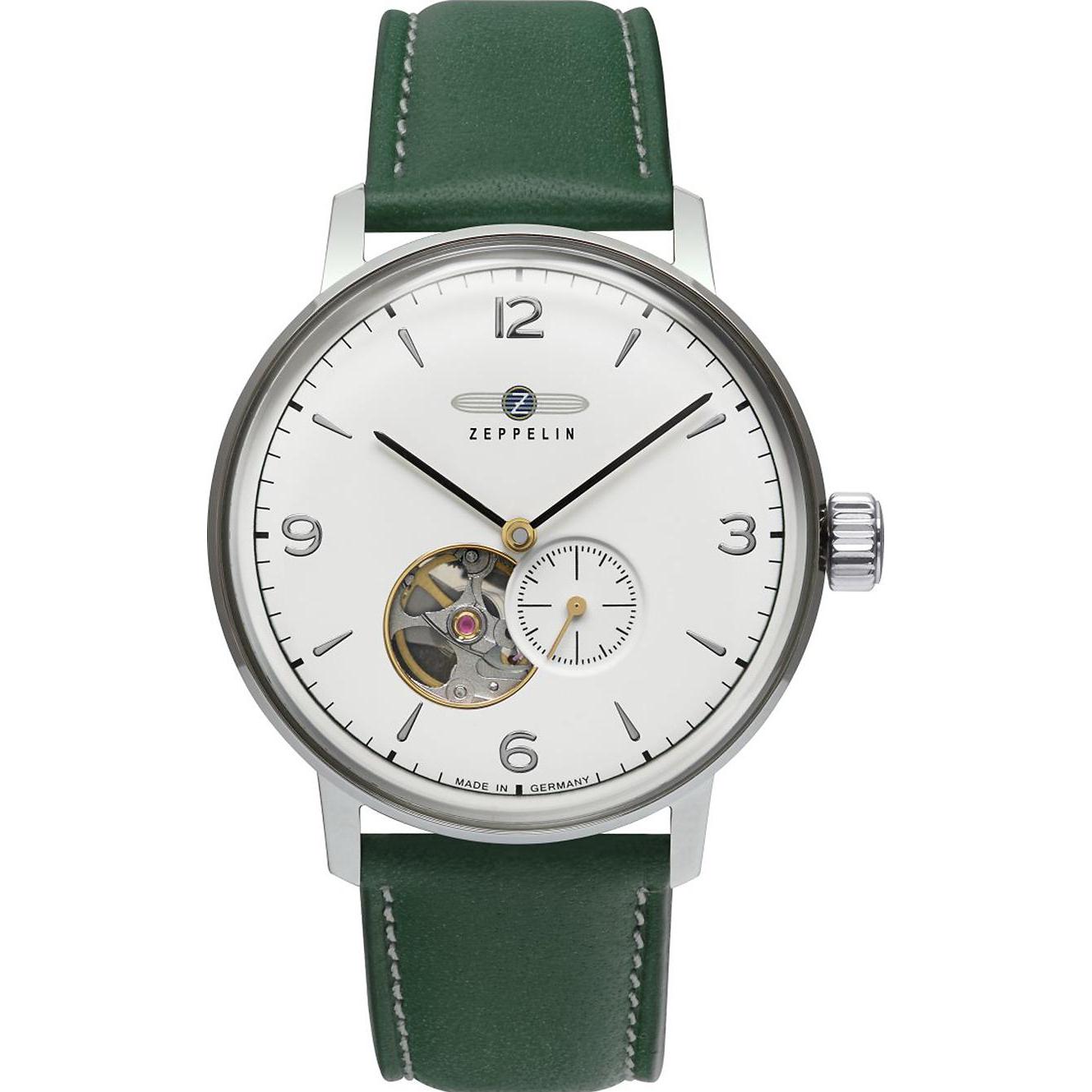 Zeppelin, Armbanduhr, LZ 129 Hindenburg Automatic Open Heart 8066-1 N, Silber