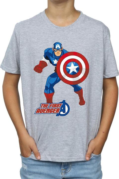 Actual product image Captain America Boys The First Avenger T-Shirt (116)