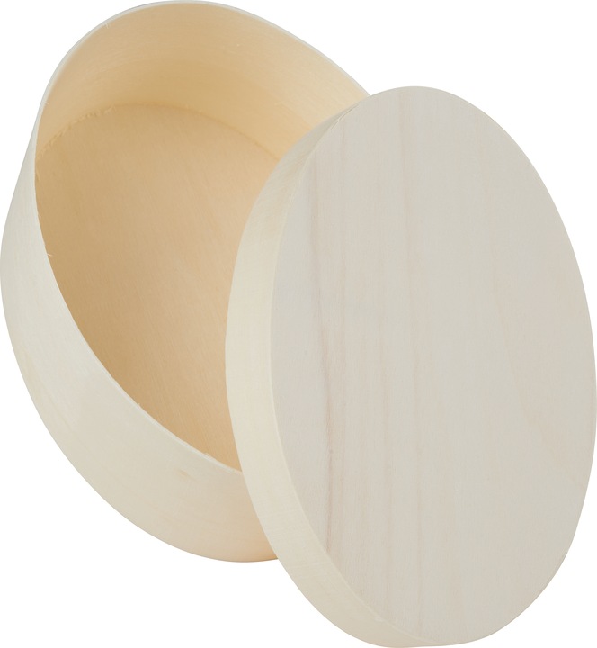 Produktbild VBS Spanschachtel "Oval", 12 x 9 cm, H 5 cm, 4 Stück