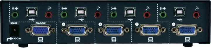 Produktbild Digitus DC-12402, 4-Port KVM Switch 2x USB VGA Audio In &Out