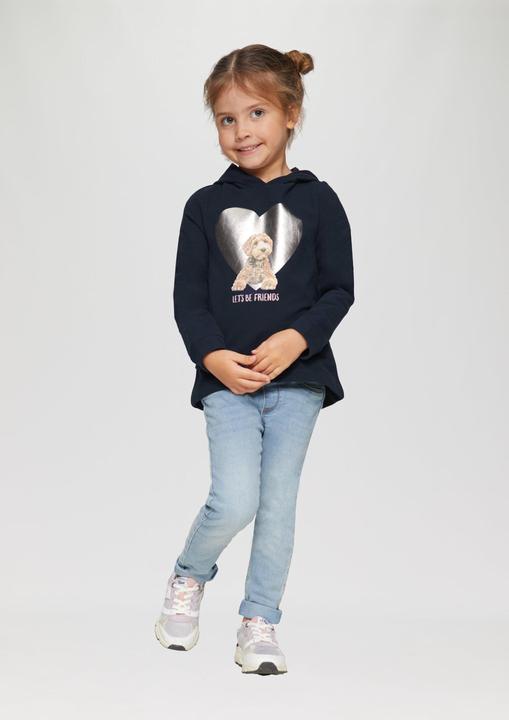 Produktbild s.Oliver Sweatshirt Sweatshirt mit Metallic-Print (98)