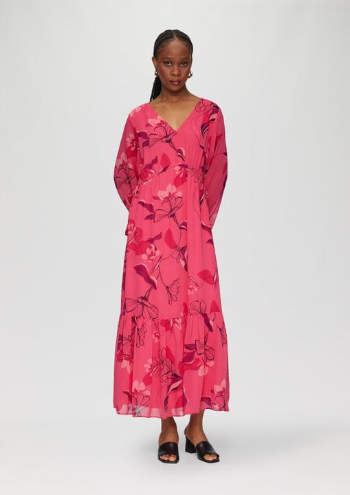 Image du produit s.Oliver Kleid Langes Chiffonkleid mit Smok-Details (34)