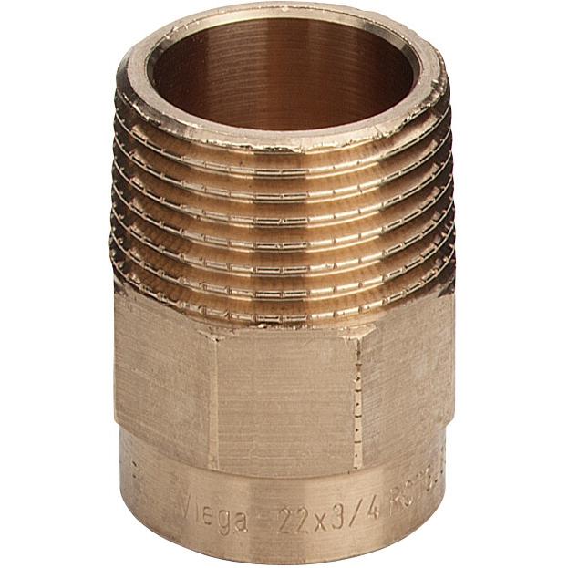 Viega, Rohrverbindungstechnik, Adapter nipple 22mmx3/4 "bronze - 100322