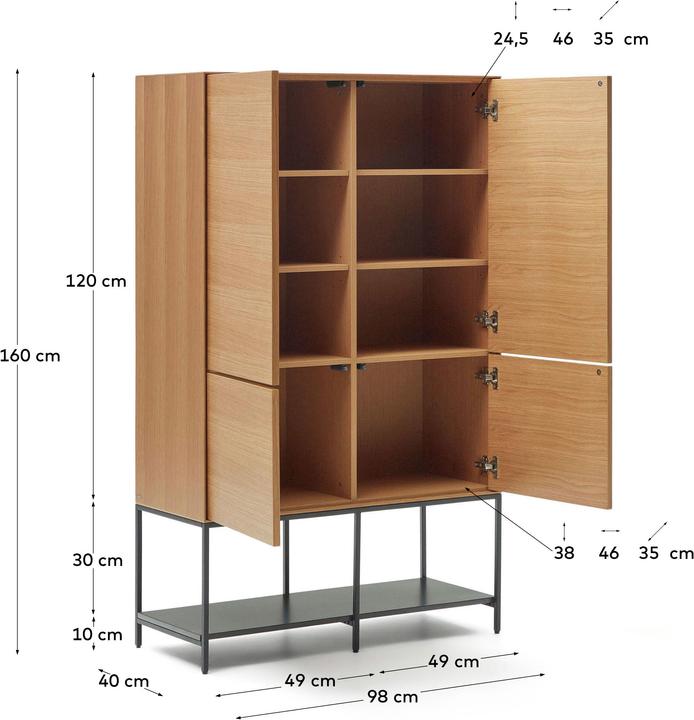 Image du produit Kave Home Vedrana (40 x 97.5 x 160 cm)