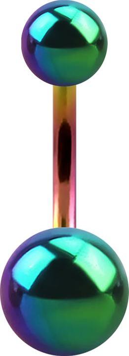 Immagine prodotto Star Piercing Filo interno a banana colorato con due palline (senza ottone, Titanio)