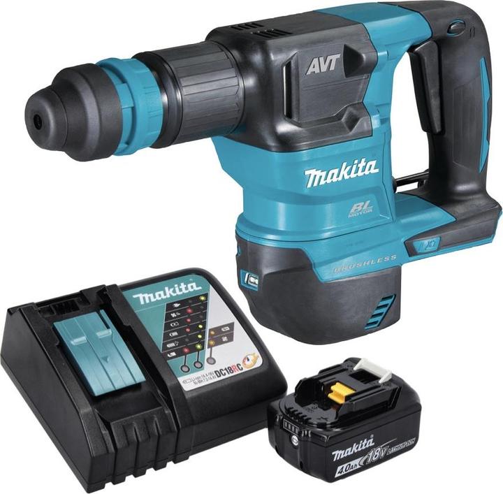 Actual product image Makita DHK 180 RM1 Battery chisel hammer 18 V 3.1 J SDS Plus Brushless + 1x battery 4.0 Ah + charger (Rechargeable battery operated, 18 V)