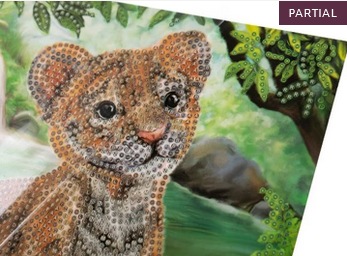 Produktbild Craft Buddy Tiger Cub, 18x18cm Crystal Art Card