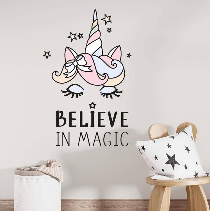 Produktbild Trenddeko Einhornkopf Believe in magic (19 x 30 cm)