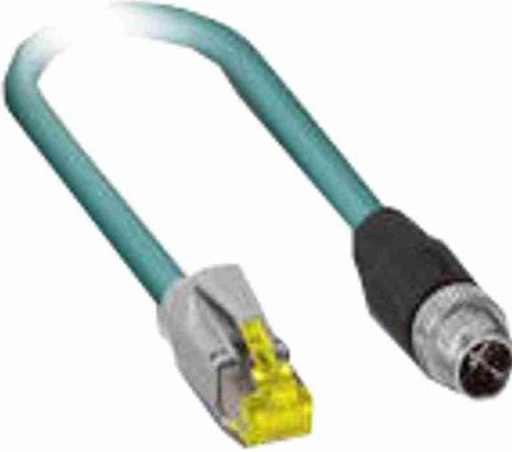 Produktbild Moxa M12-auf-RJ45 Cat-5E UTP Gigabit-Ethernet-Kabel, 8-poliger X-codierter Stecker, IP6 (1 m)