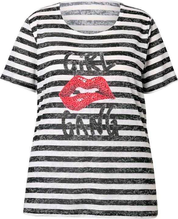 Produktbild Angel of Style T-Shirt, Ringeljersey, Lippen-Motiv (46)