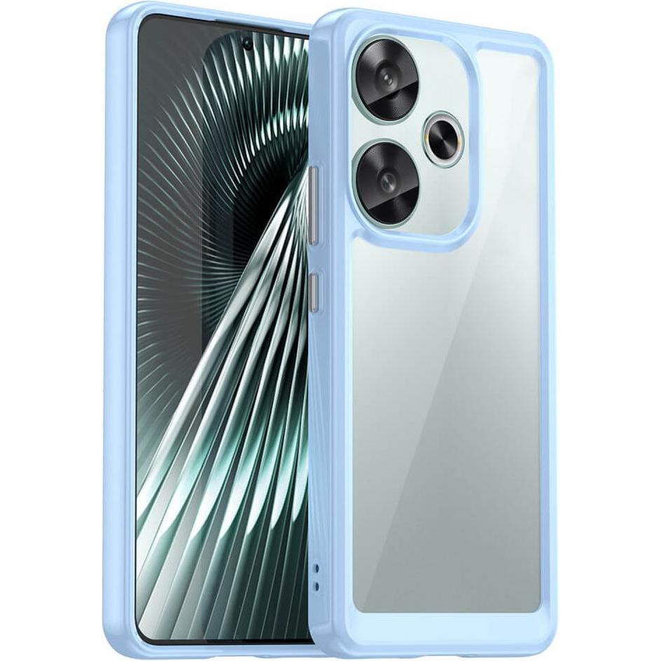 Cover-Discount Xiaomi Poco F6 - Schützende Acryl-Handyhülle mit erhöhtem Rand (Xiaomi Poco F6), Smartphone Hülle, Blau
