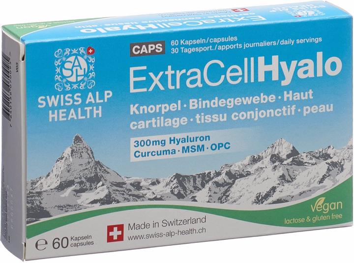 Produktbild Swiss Alp Health Extra Cell Hyalo (60 Stück, Kapseln, 64 g)