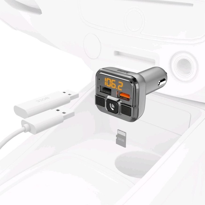 Immagine prodotto Hama Trasmettitore FM con Bluetooth® e funzione vivavoce