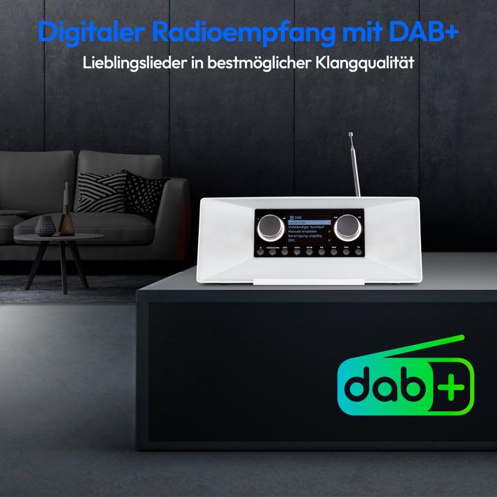 Produktbild Medion MD 89289 Stereo Internetradio weiss (FM, AM, MW, DAB+, Internetradio, WLAN, Bluetooth)