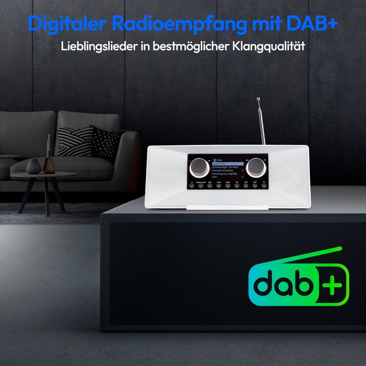 Produktbild Medion MD 89289 Stereo Internetradio weiss (Internetradio, DAB+, MW, AM, FM, Bluetooth, WLAN)