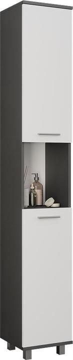 Produktbild Vicco Hochschrank Ilias, Anthrazit/Weiss, 30.2 x 190 cm mit 2 Türen