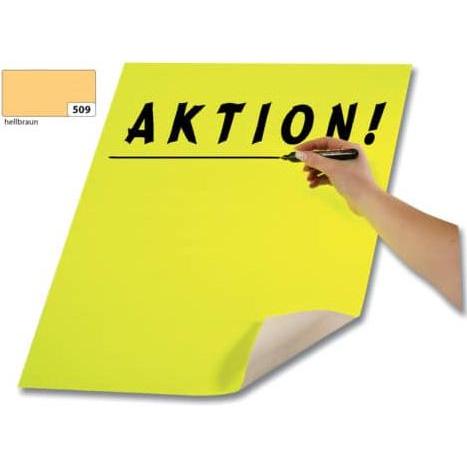 Folia, Bastelpapier, Bringmann Plakatkarton 48x68cm 10 Blatt Hellbraun,380g (380 g/m², 10 x)