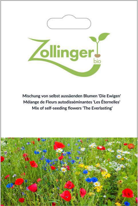 Zollinger Bio Miscela di fiori, fiori auto-seminanti (Semi di fiori)