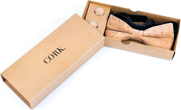 Produktbild MB Cork Kork Fliege und Manschettenknopf Set