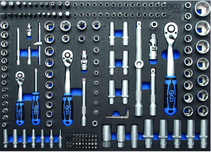 Immagine prodotto BGS Modulo per carrelli portautensili 3/3: serie di bussole 192 pz.
