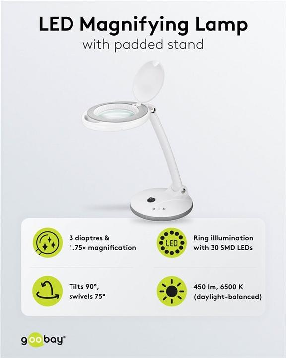 Actual product image Goobay LED-Stand-Lupenleuchte (450 lm)