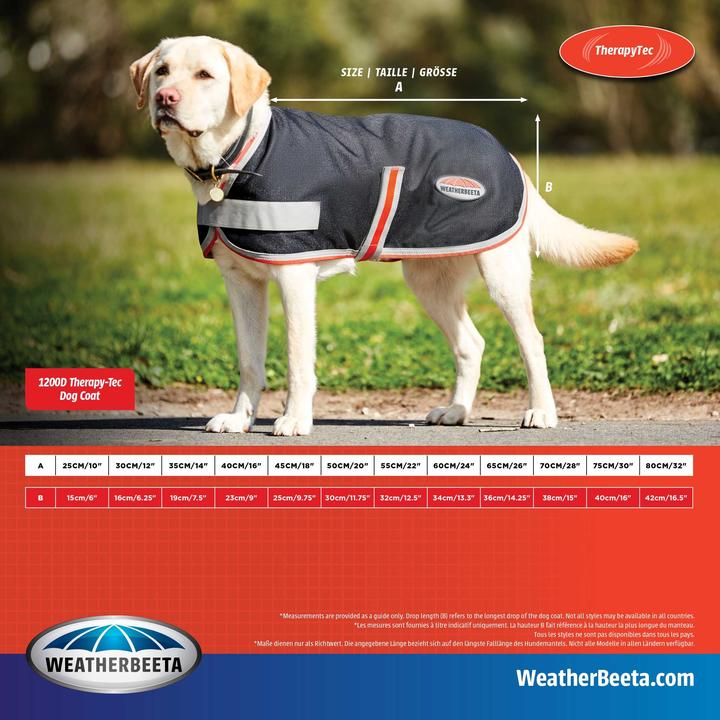 Actual product image Weatherbeeta Comfitec 1200D Therapy-Tec dog coat (25, Dog coat)