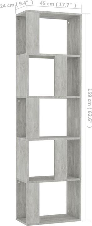 Produktbild vidaXL Bücherschrank (45 x 24 x 159 cm)