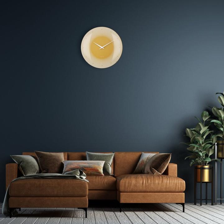 Produktbild Nextime Wanduhr Deep Gelb (50 cm)