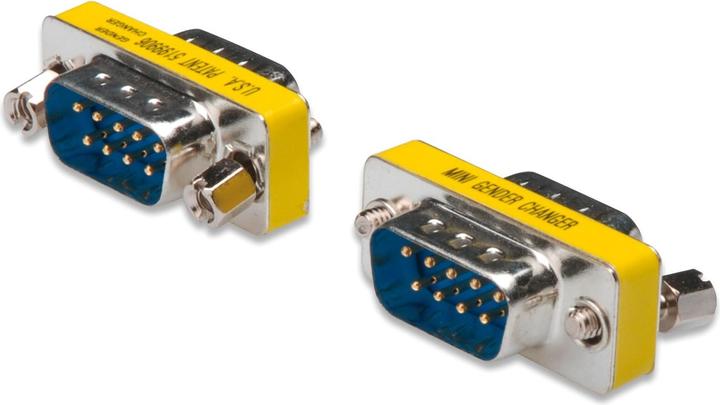 Produktbild Digitus ASSMANN Gender Changer D-Sub9 Metallgehäuse M/M mit Sechskantmuttern (0.01 m, VGA)