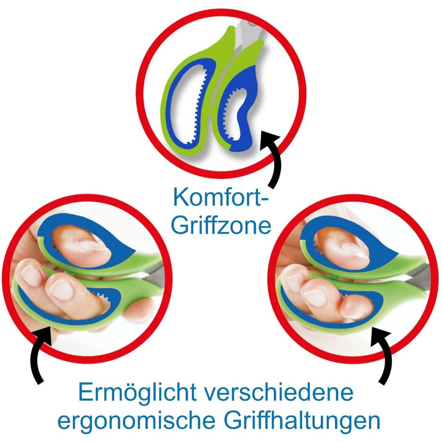 Thumbnail - Läufer, Schere, L„ufer Ergonomische Bastelschere, L„nge: 130 mm, blau/rot (13 cm)