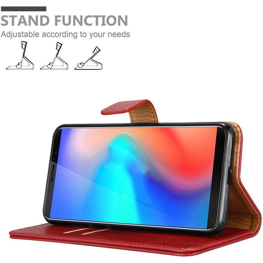 Thumbnail - Cadorabo Book Luxury Cover (Samsung Galaxy J3 Pro), Smartphone Hülle, Rot