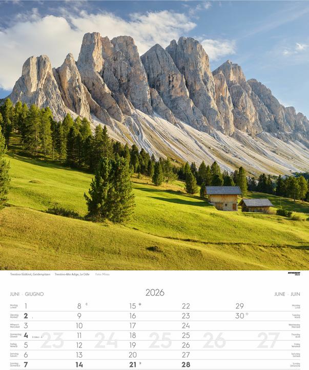 Actual product image WeltnaturerbeDolomitenKalender2026