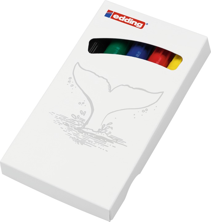 Immagine prodotto Edding Marcatore permanente 3000 5 pezzi, verde/giallo/blu/rosso (Rosso, Nero, Blu, Giallo, Verde, 3 mm, 5 x)