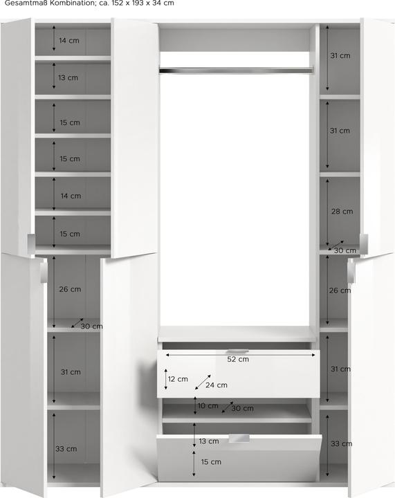 Produktbild Xonox Home Projekt X (152 x 34 x 193 cm)